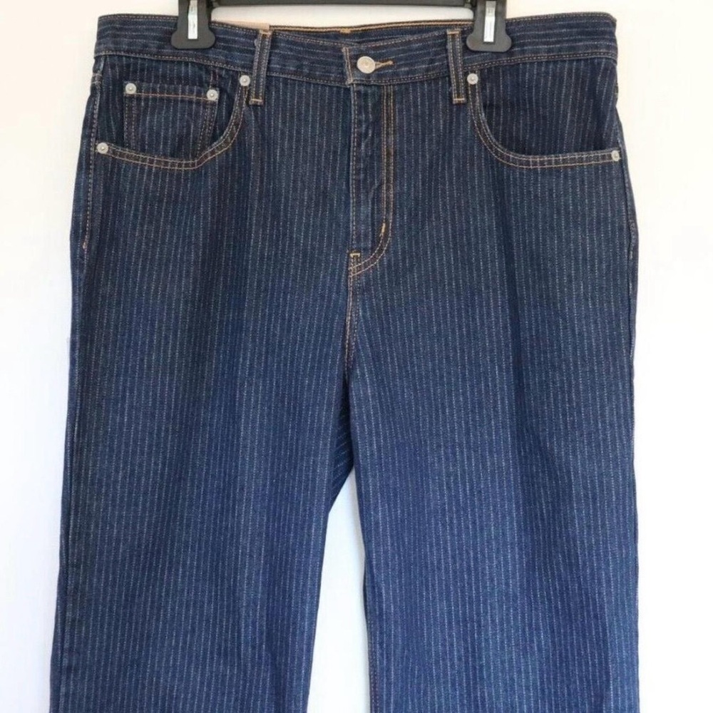 Women’s Dark Blue Pinstripe Jeans